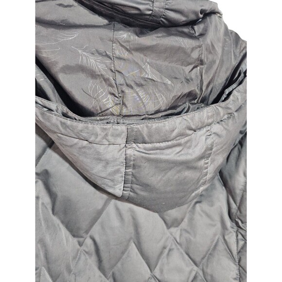 Eddie Bauer Coat Women Black Quilted Puffer Goose Down 550 Fill zip Size Med - Picture 7 of 15